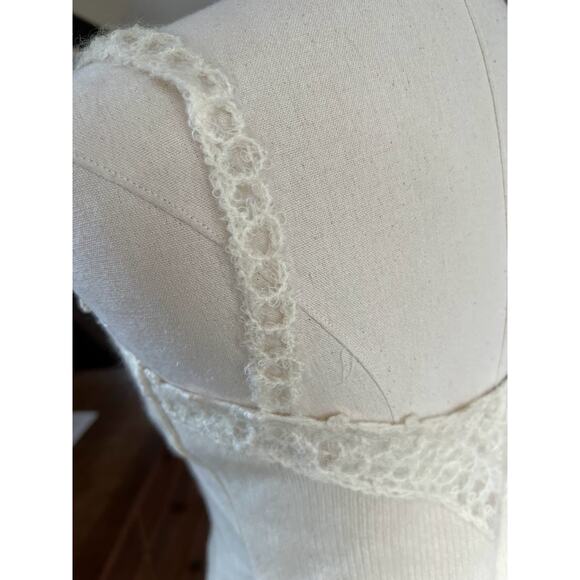 2006 Chanel Knit Cashmere Lace Cream Tank Top - Picture 8 of 15